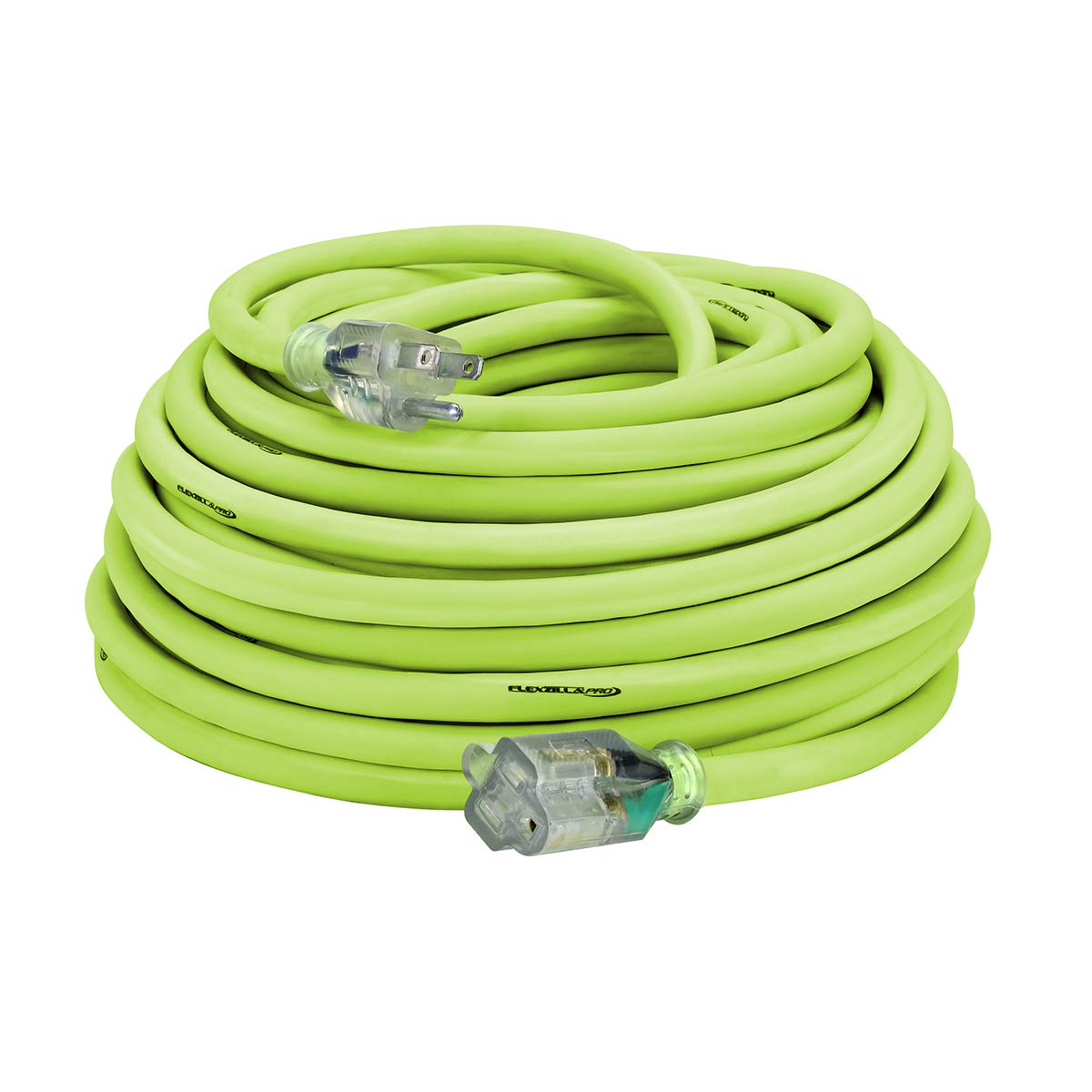 Flexzilla Pro Extension Cord, 10/3 AWG SJTW, 100 ft., Lighted Plug